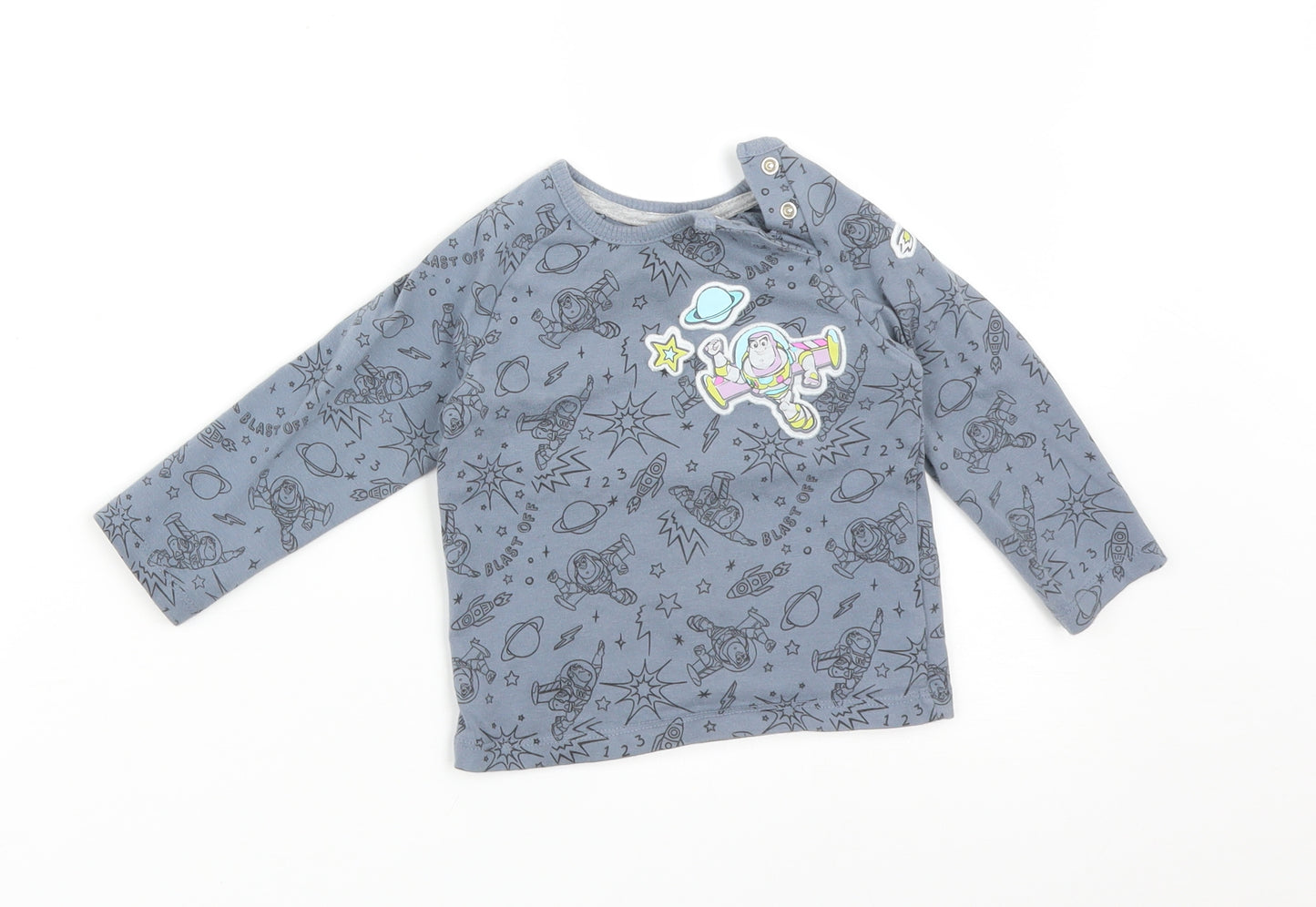George Baby Black   Basic T-Shirt Size 9-12 Months  - TOY STORY