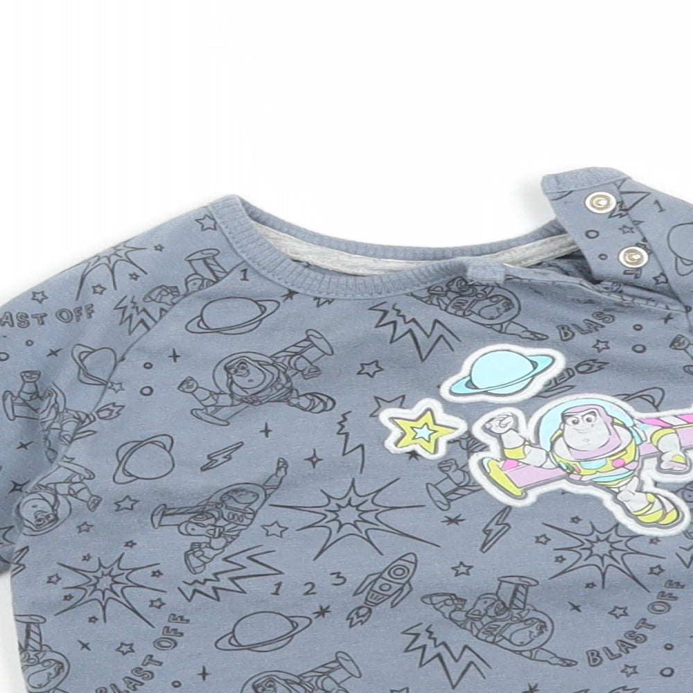 George Baby Black   Basic T-Shirt Size 9-12 Months  - TOY STORY