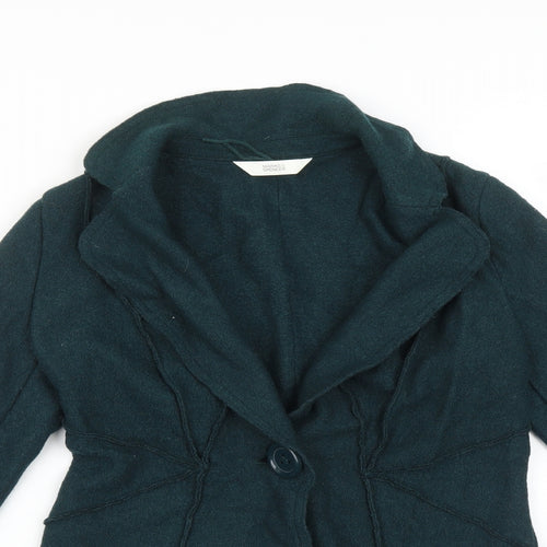 M&S Womens Green   Jacket Blazer Size 10