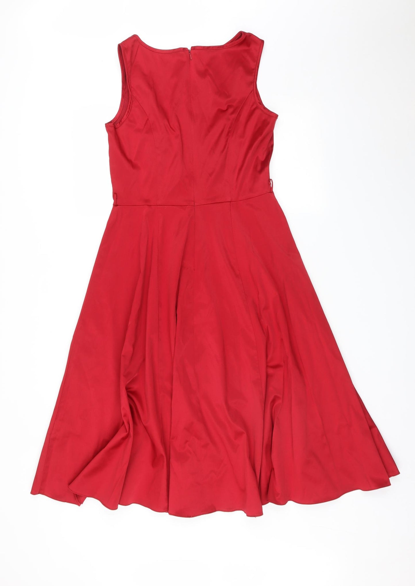 LADY LONDON Womens Red   Fit & Flare  Size 14
