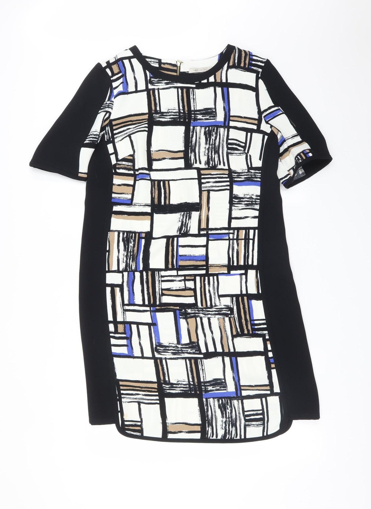 M&S Womens Multicoloured Check  A-Line  Size 12