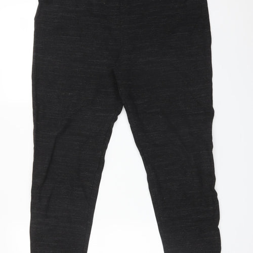 M&S Womens Black Flecked  Jogger Leggings Size 18 L26 in