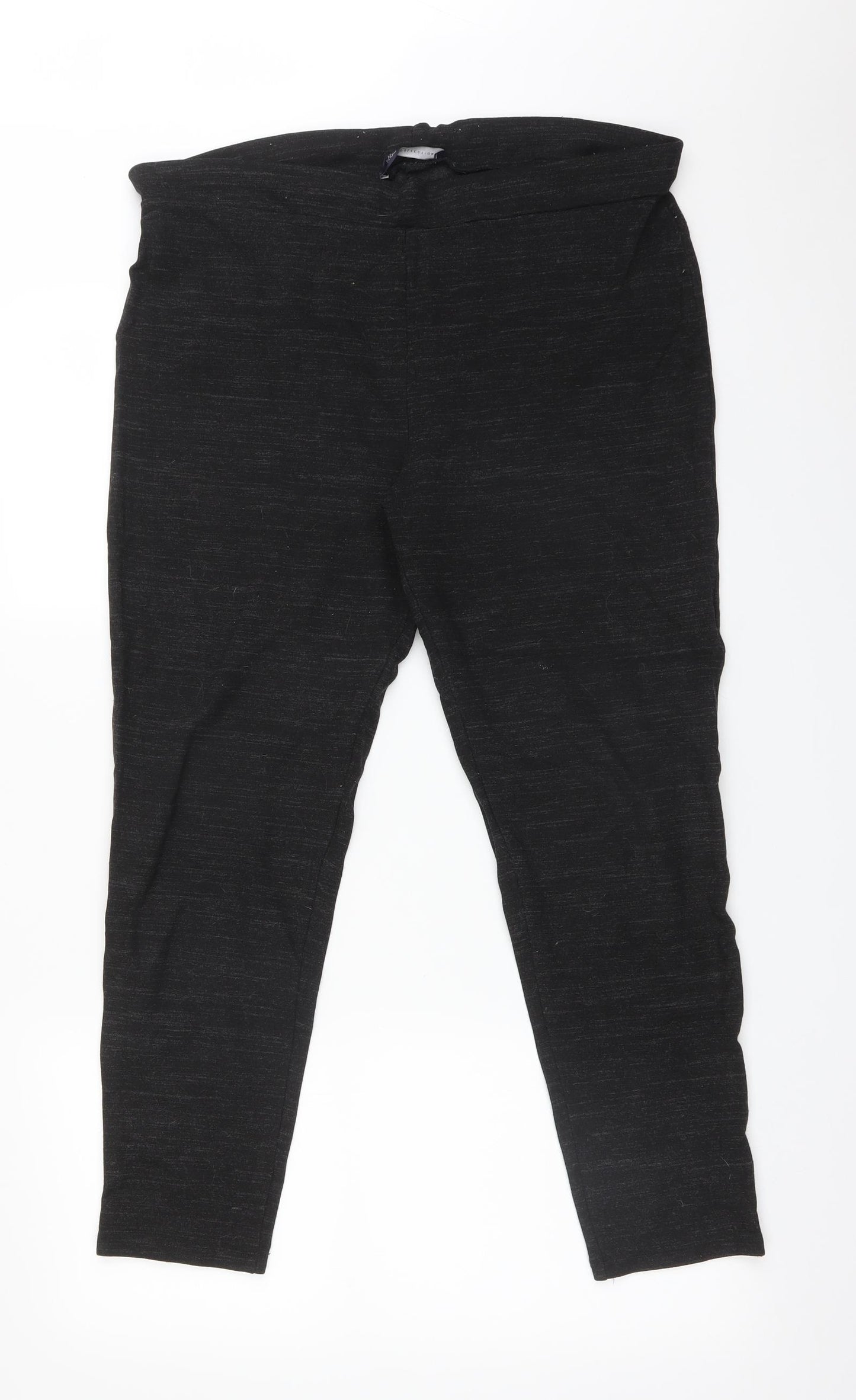M&S Womens Black Flecked  Jogger Leggings Size 18 L26 in