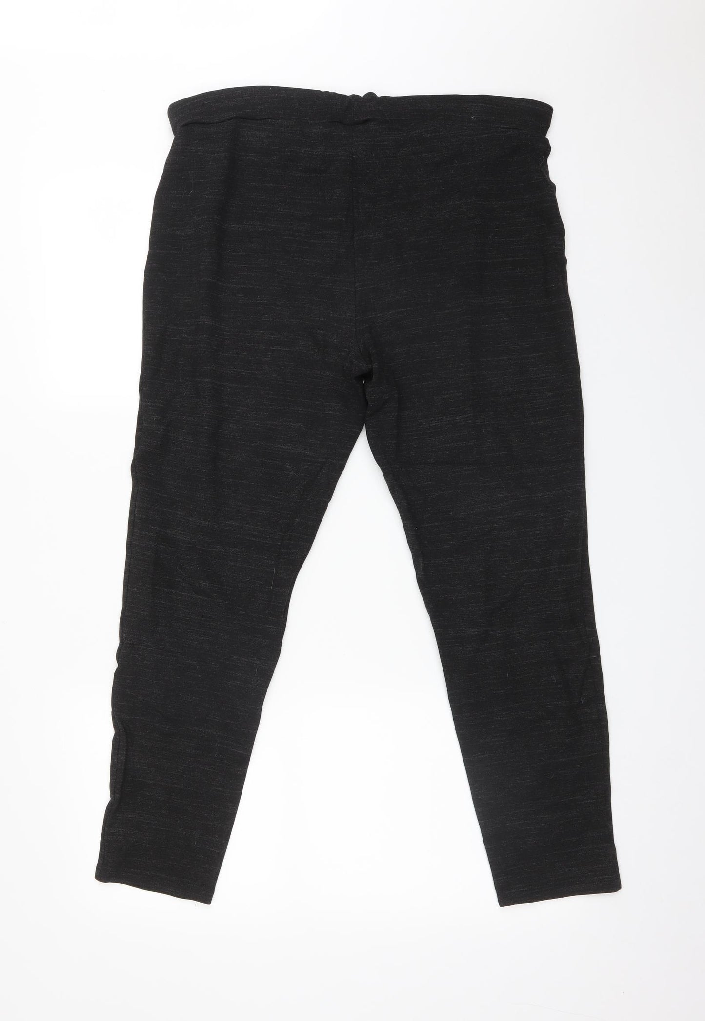 M&S Womens Black Flecked  Jogger Leggings Size 18 L26 in