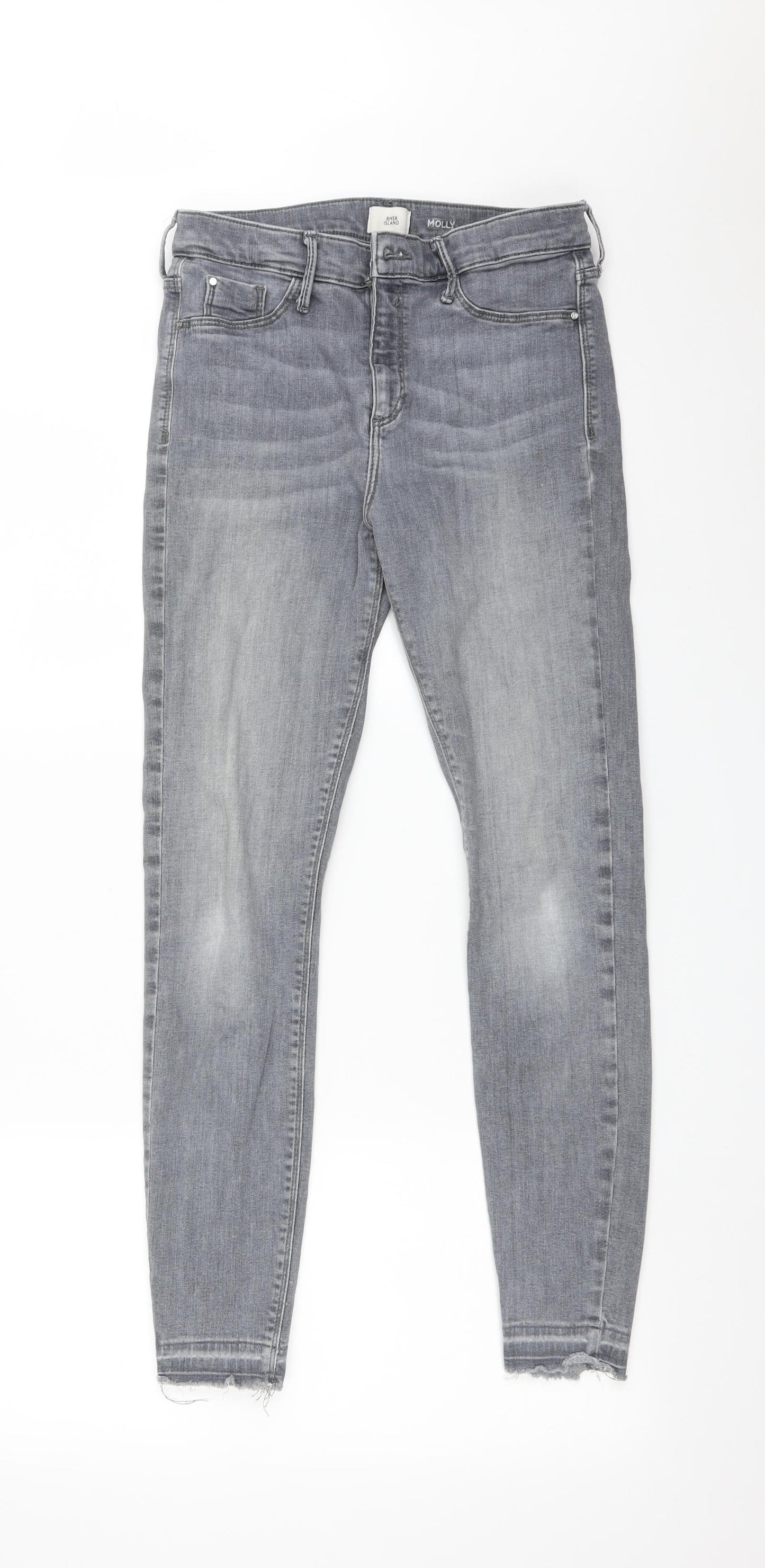 River Island Womens Grey   Skinny Jeans Size 12 L27 in