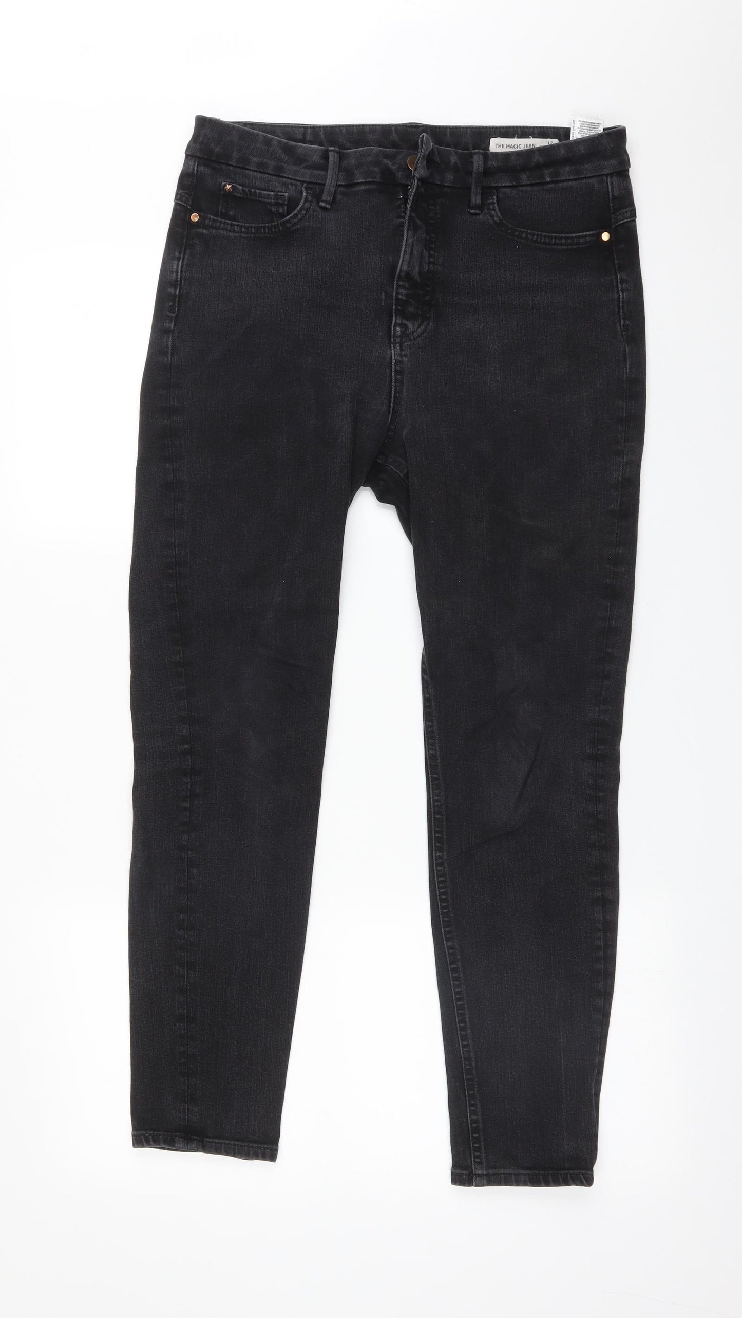 M&S Womens Black   Skinny Jeans Size 12 L27 in