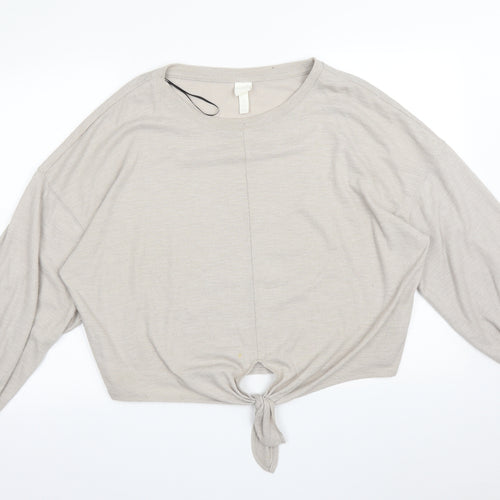 H&M Womens Grey   Basic T-Shirt Size L