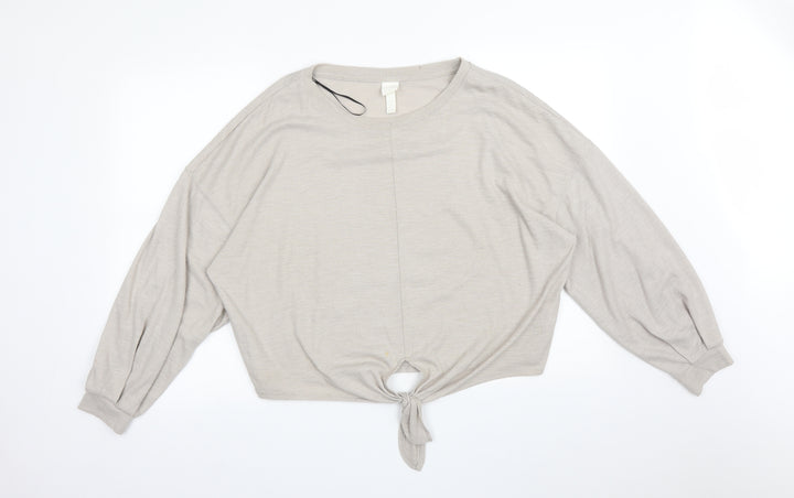 H&M Womens Grey Basic T-Shirt Size L