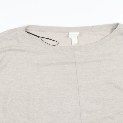 H&M Womens Grey   Basic T-Shirt Size L