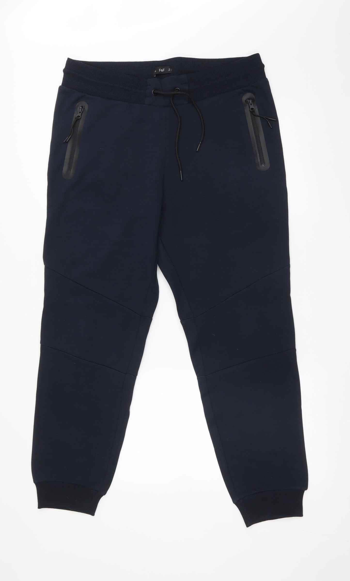 F&F Mens Blue   Jogger Trousers Size L L29 in
