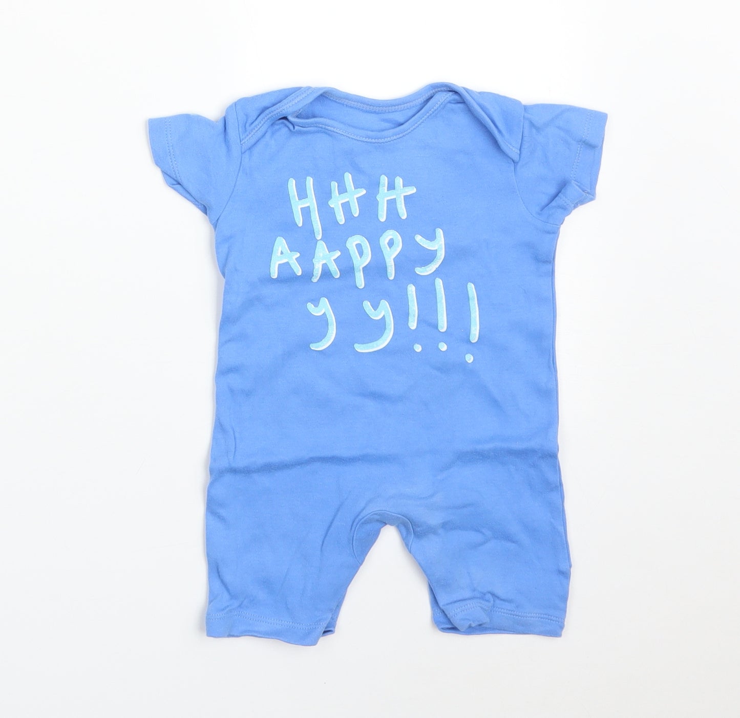 George Baby Blue   Babygrow One-Piece Size 3-6 Months  - HAPPY