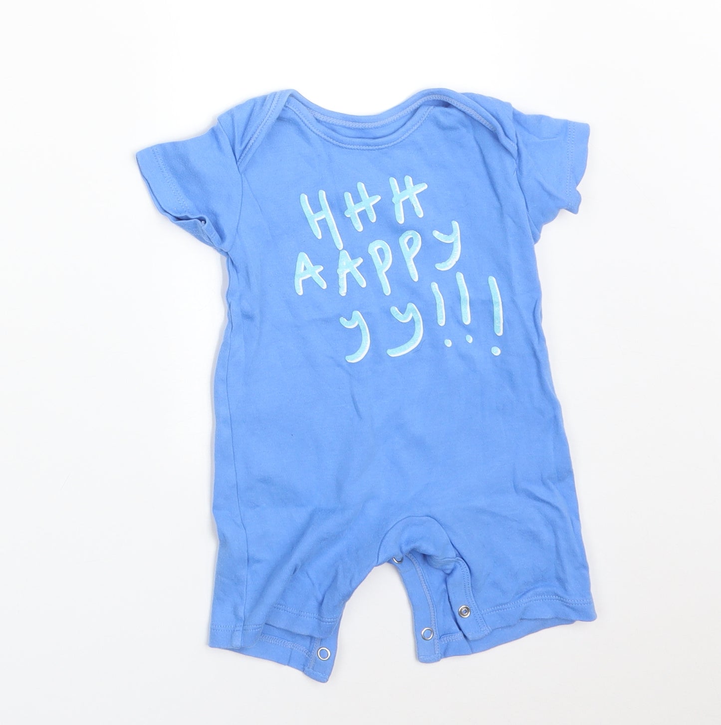 George Baby Blue   Babygrow One-Piece Size 3-6 Months  - HAPPY