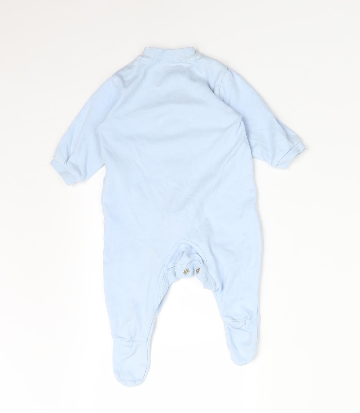 TESCO Baby Blue   Babygrow One-Piece Size 0-3 Months  - LITTLE DOG