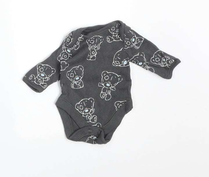 George Baby Grey Babygrow One-Piece Size Newborn - TEDDY