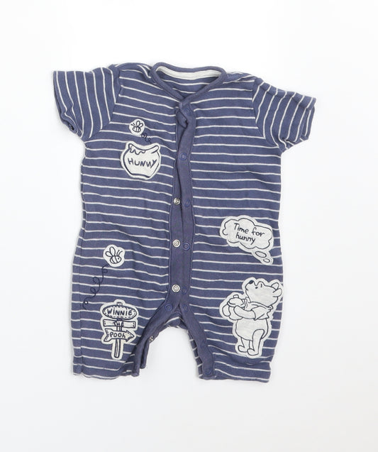 George Baby Blue Striped  Babygrow One-Piece Size 3-6 Months  - WINNIE THE POOH