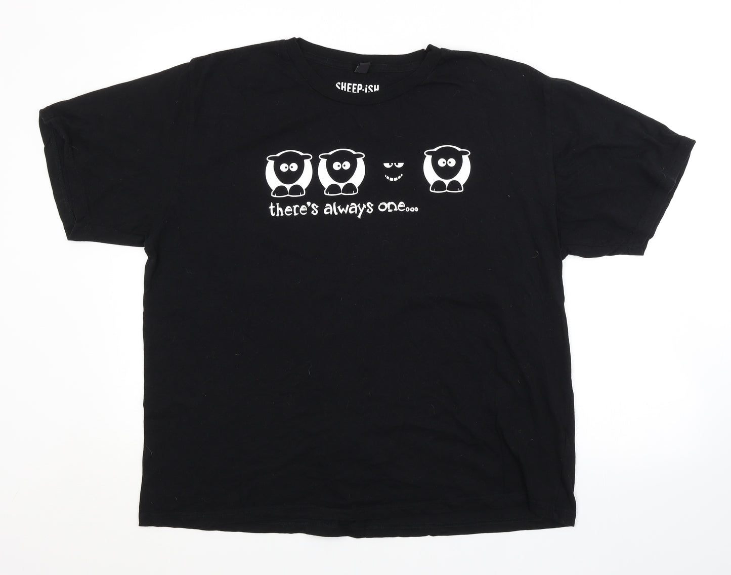 Preworn Womens Black   Basic T-Shirt Size 2XL