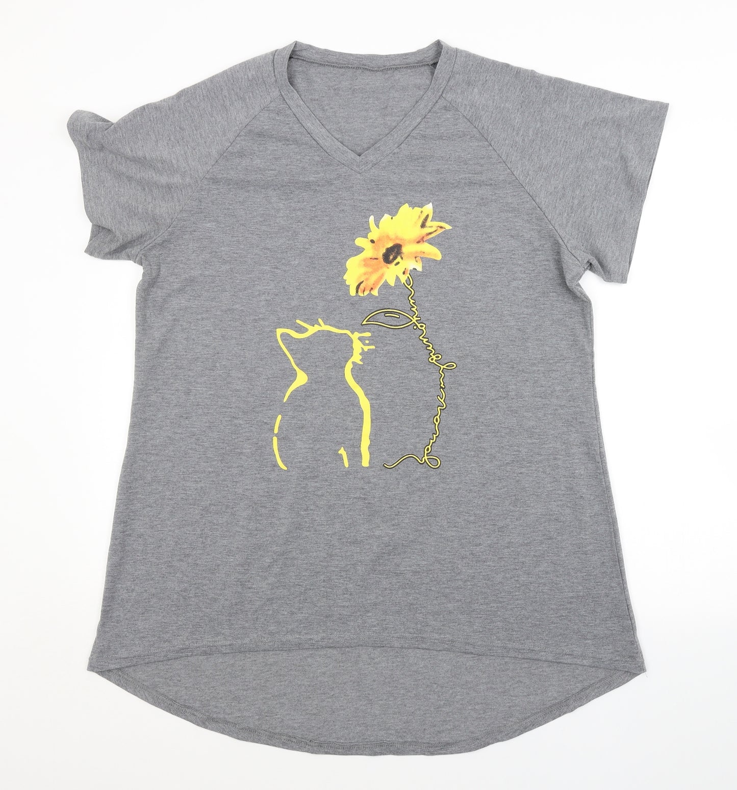 Preworn Womens Grey   Basic T-Shirt Size 2XL