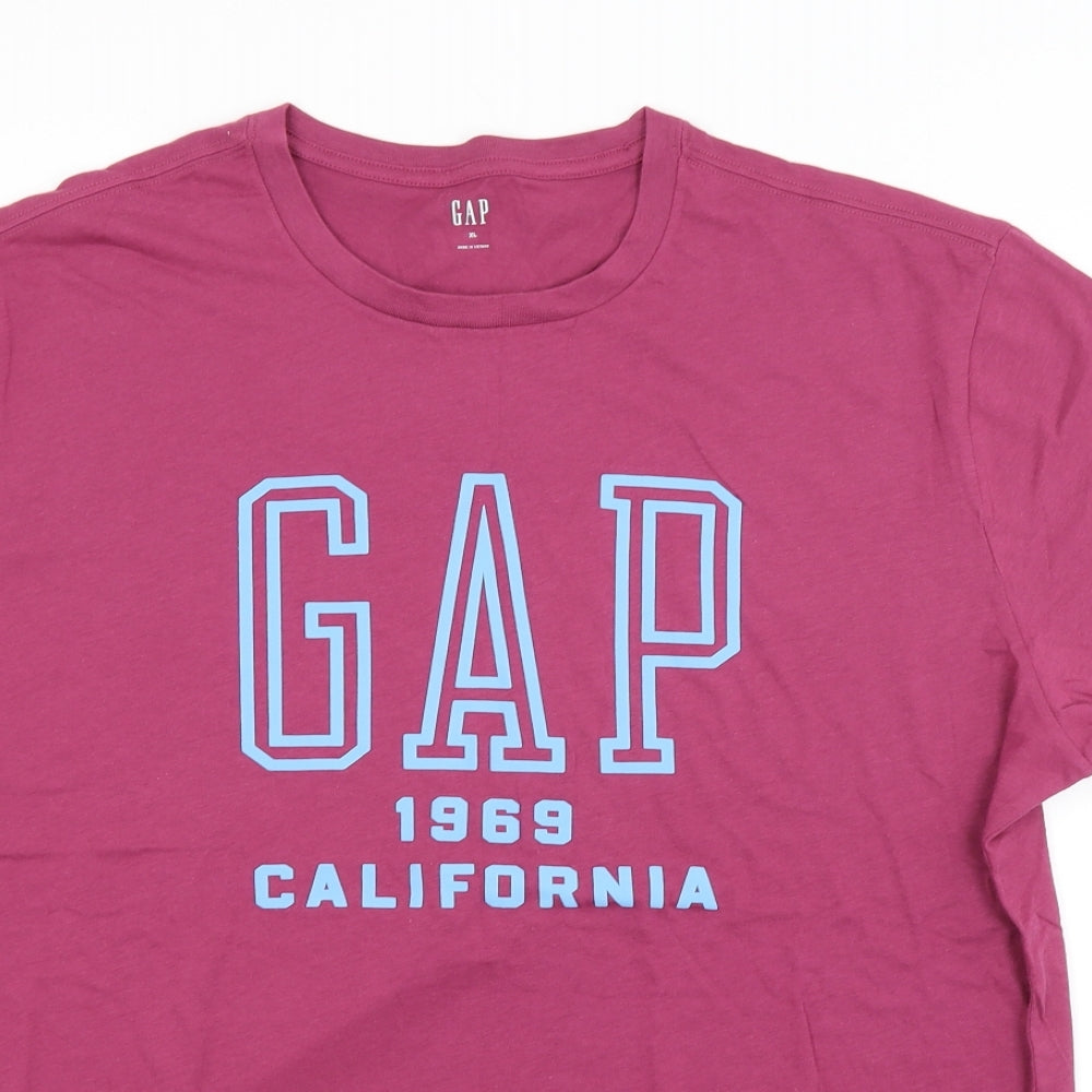 Gap Mens Pink    T-Shirt Size XL