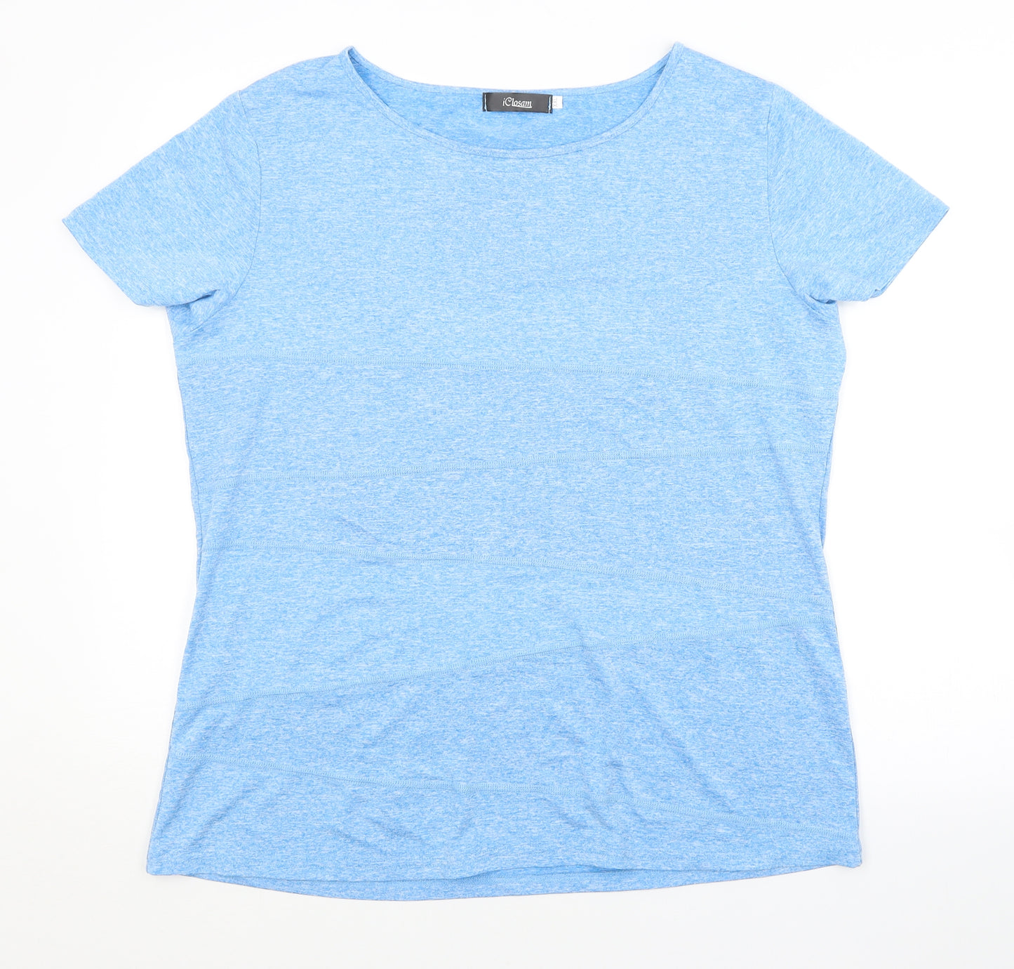 iCLOSAM Womens Blue   Basic T-Shirt Size 2XL