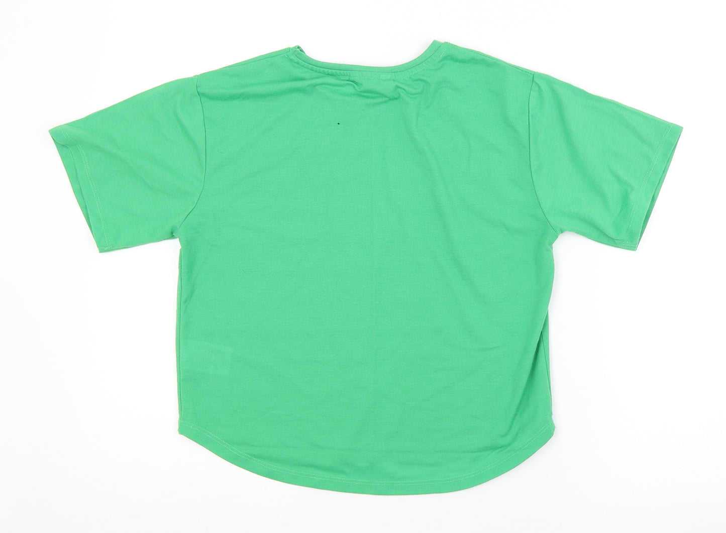 MISS E-VIE Girls Green   Basic T-Shirt Size 13-14 Years
