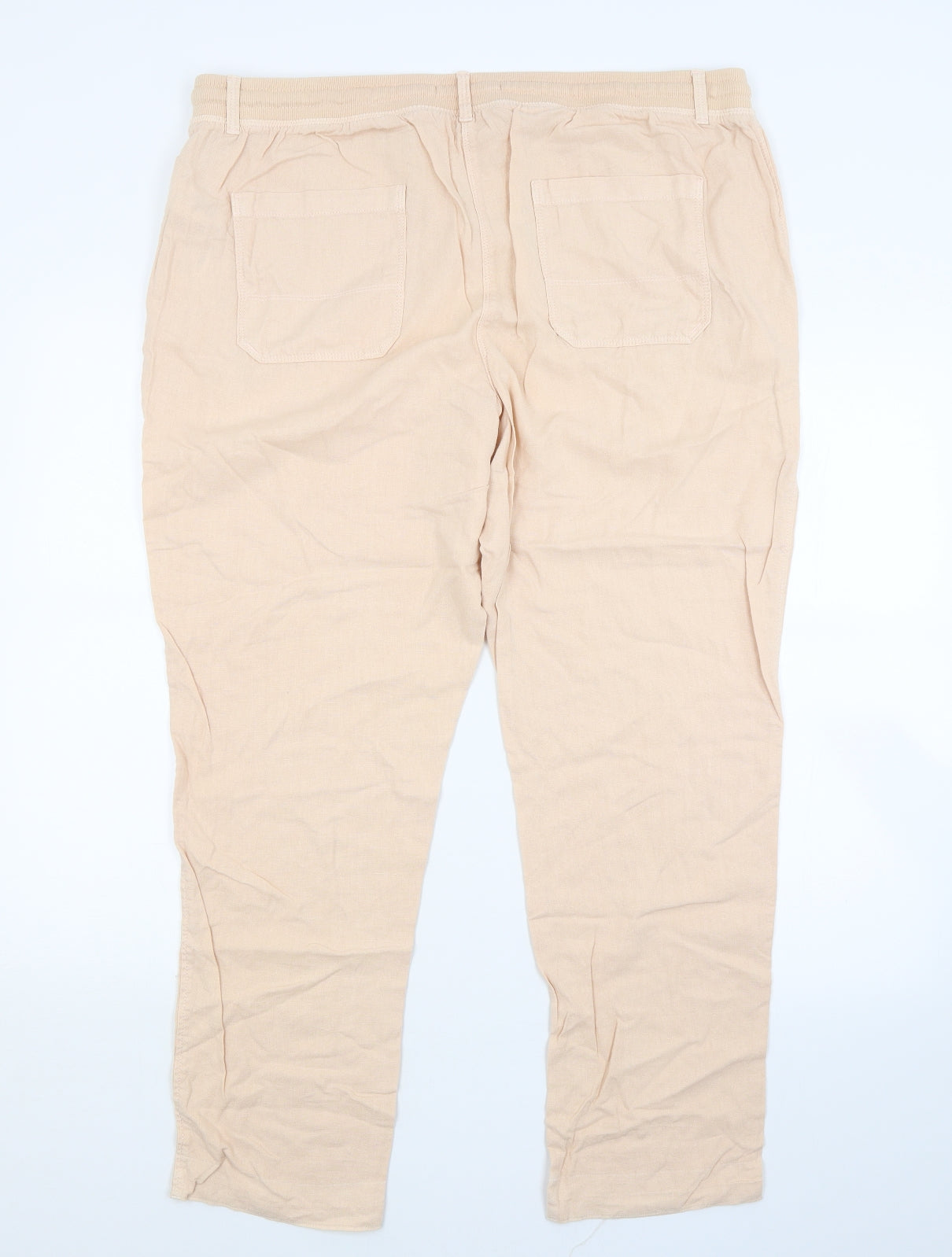 M&S Womens Orange   Trousers  Size 18 L29 in