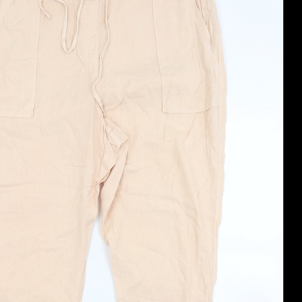 M&S Womens Orange   Trousers  Size 18 L29 in