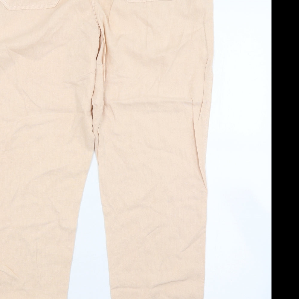 M&S Womens Orange   Trousers  Size 18 L29 in