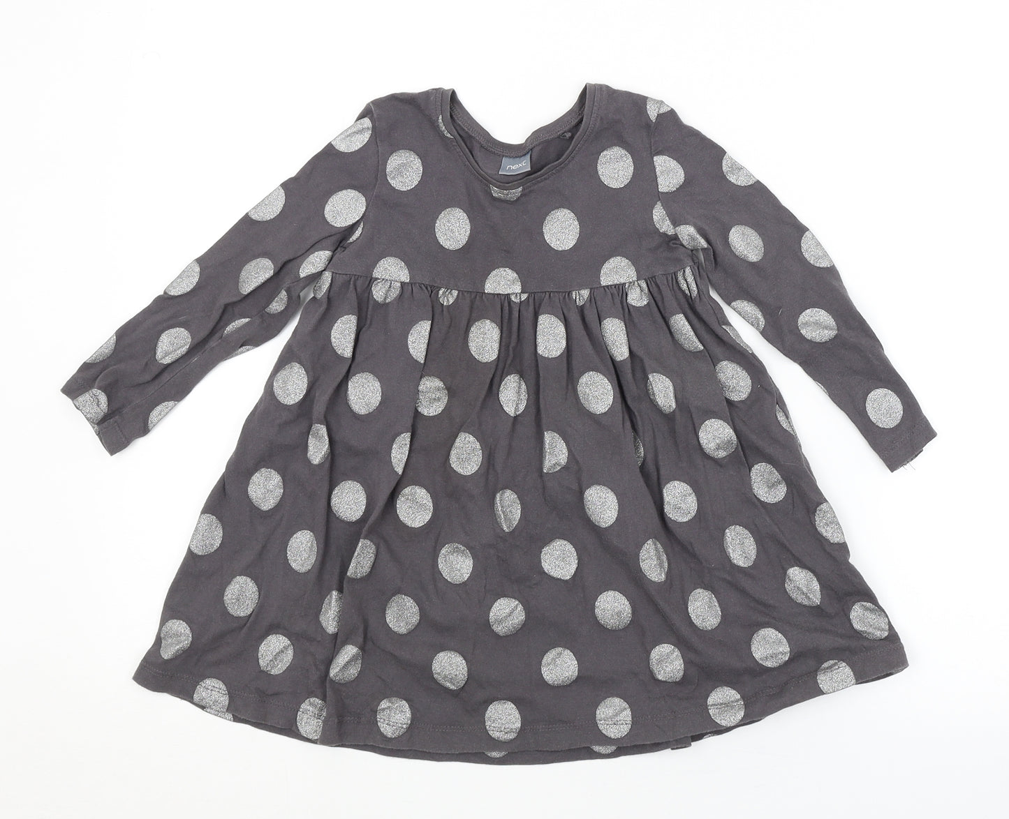 NEXT Girls Grey Spotted  A-Line  Size 2-3 Years