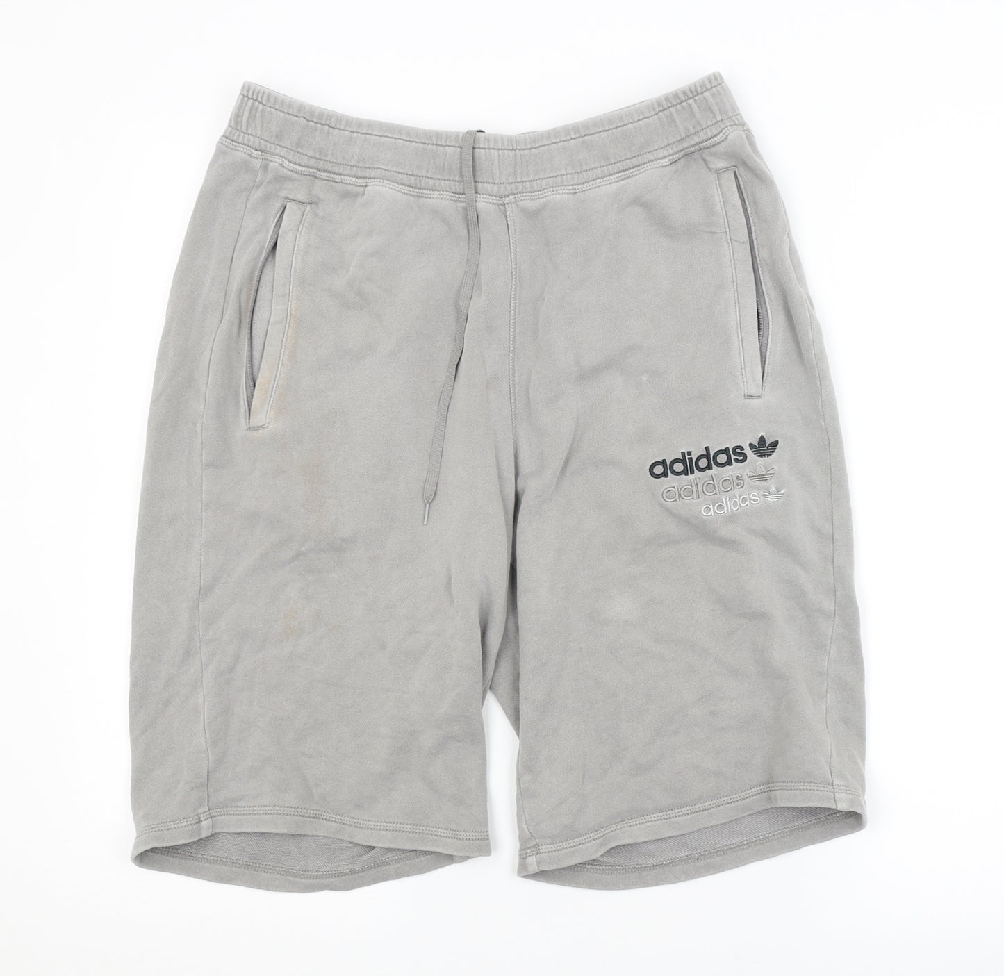 adidas Mens Grey   Sweat Shorts Size M