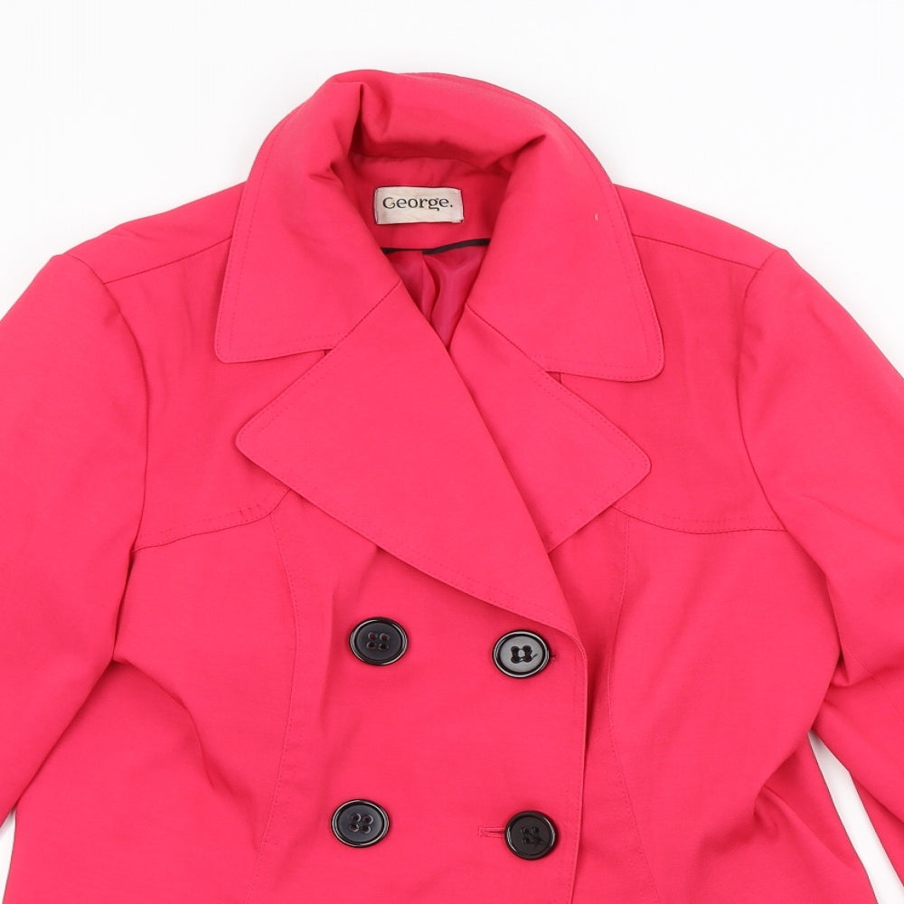 George Womens Pink   Pea Coat Coat Size 12