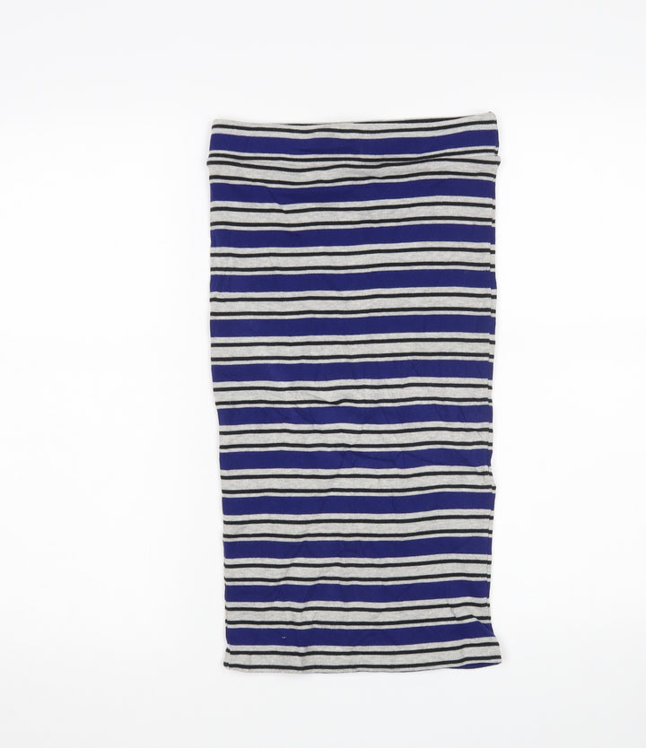 Bershka Womens Multicoloured Striped Straight & Pencil Skirt Size S