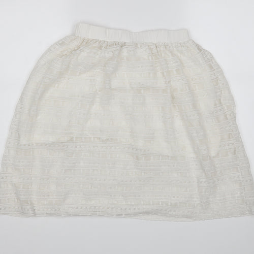 JCL Womens White   A-Line Skirt Size M