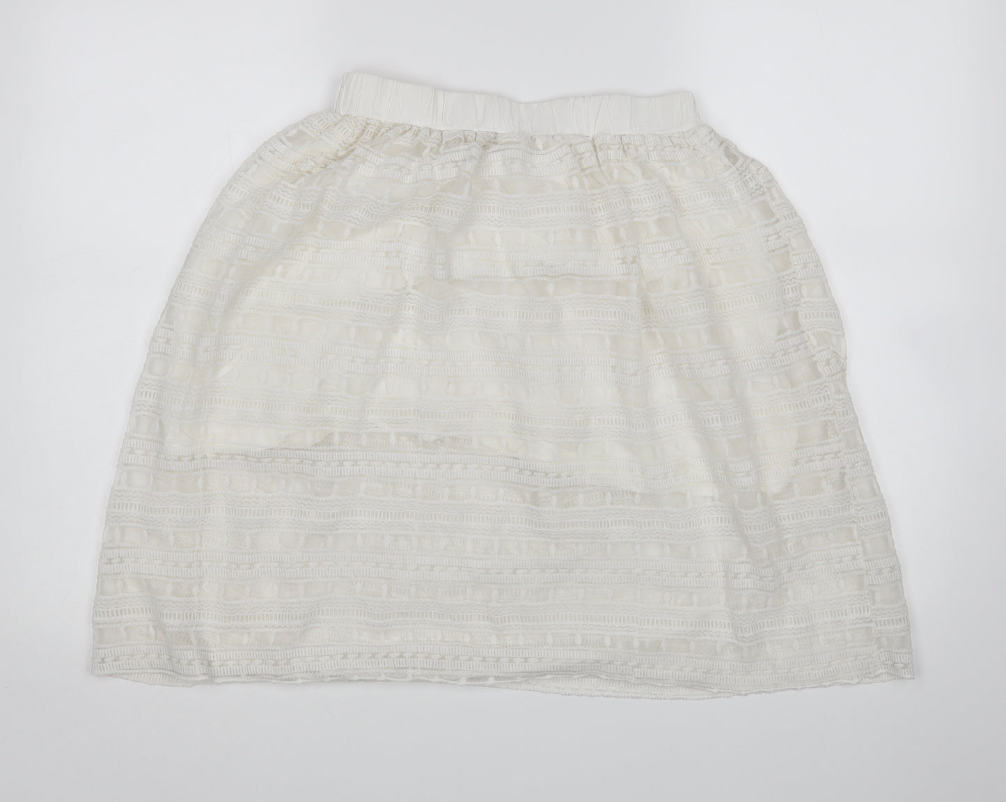 JCL Womens White   A-Line Skirt Size M