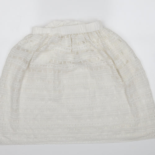 JCL Womens White   A-Line Skirt Size M