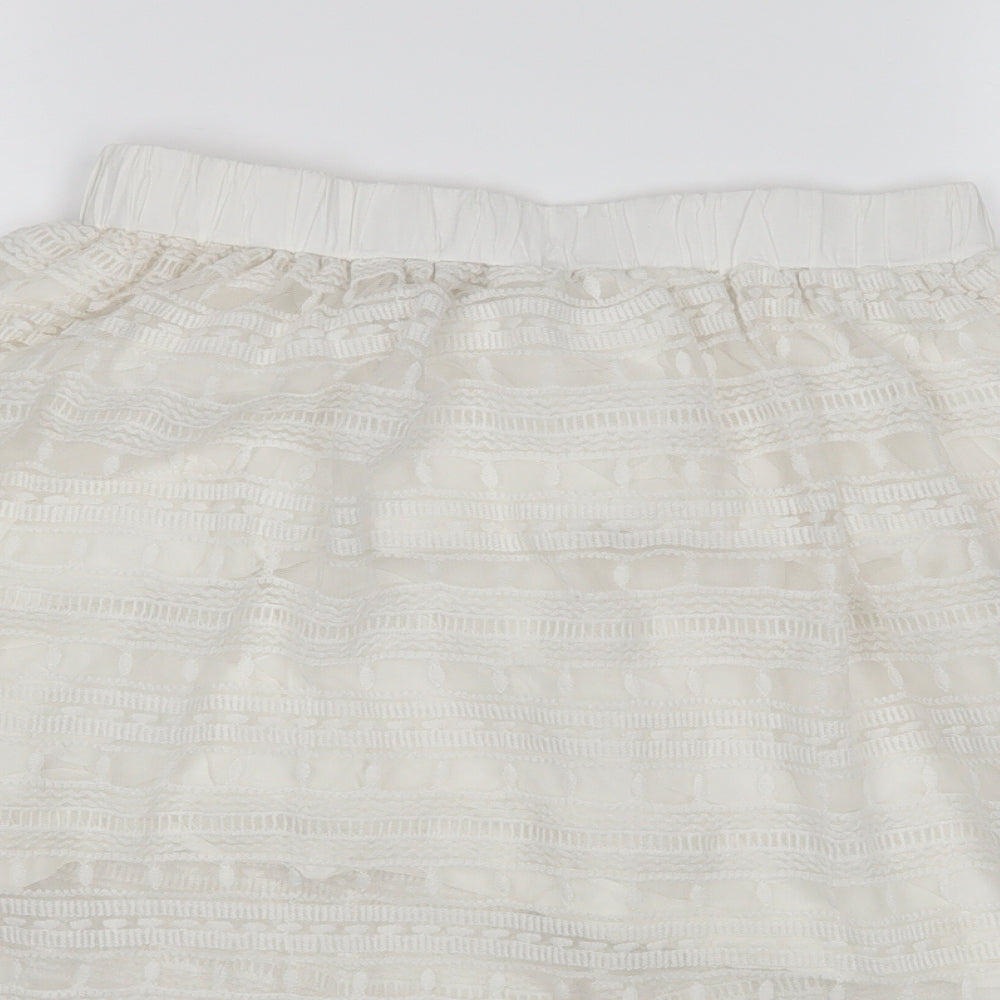 JCL Womens White   A-Line Skirt Size M