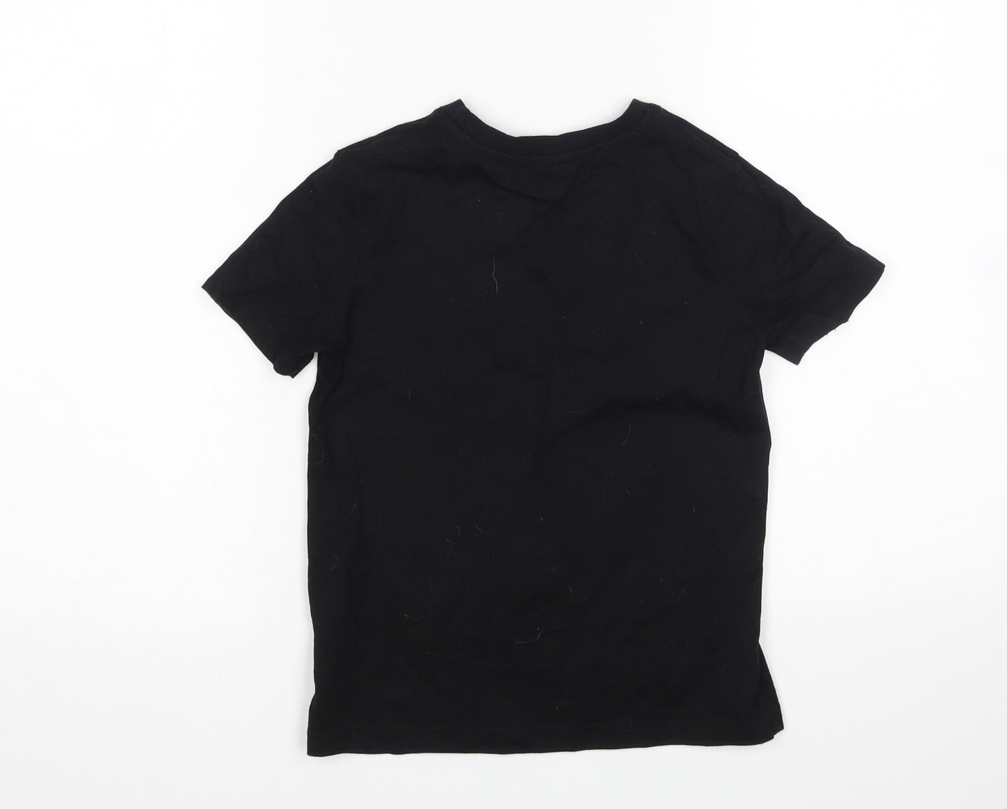 George Girls Black   Basic T-Shirt Size 6-7 Years