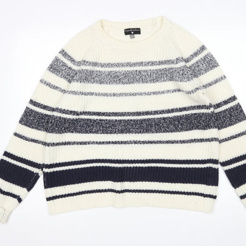 Originals Knitwear Womens Multicoloured Striped  Pullover Jumper Size M