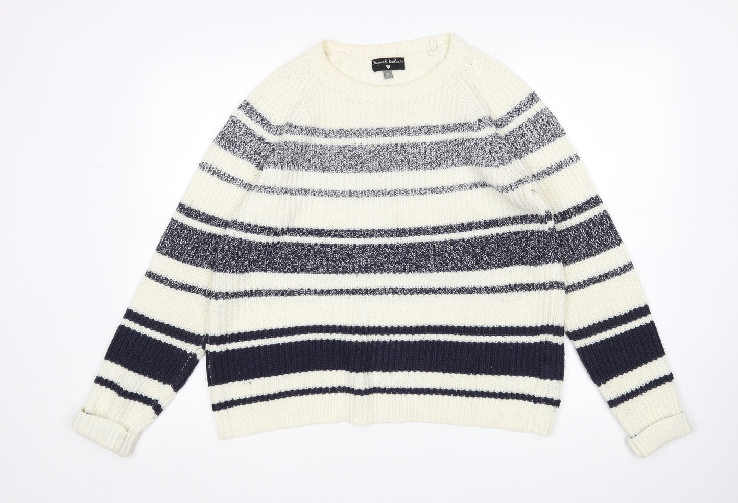 Originals Knitwear Womens Multicoloured Striped  Pullover Jumper Size M