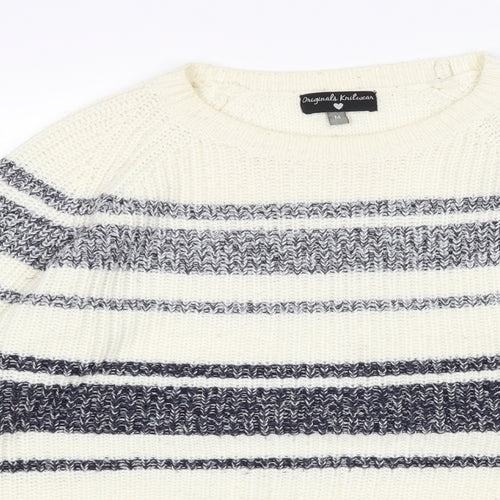 Originals Knitwear Womens Multicoloured Striped  Pullover Jumper Size M