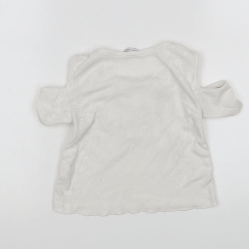 Primark Girls White   Pullover Jumper Size 7-8 Years