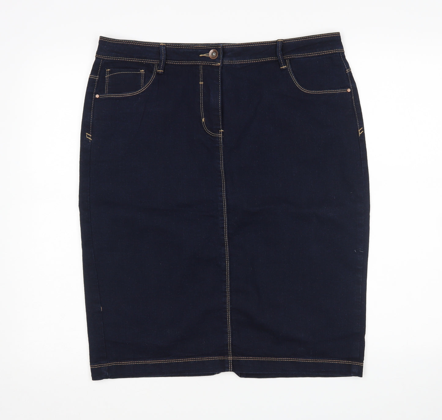 BHS Womens Blue   Straight & Pencil Skirt Size 16