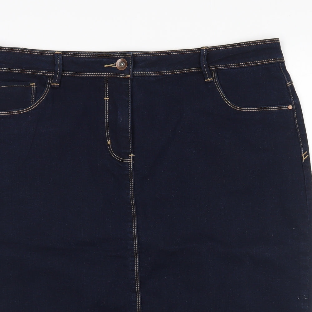 BHS Womens Blue   Straight & Pencil Skirt Size 16