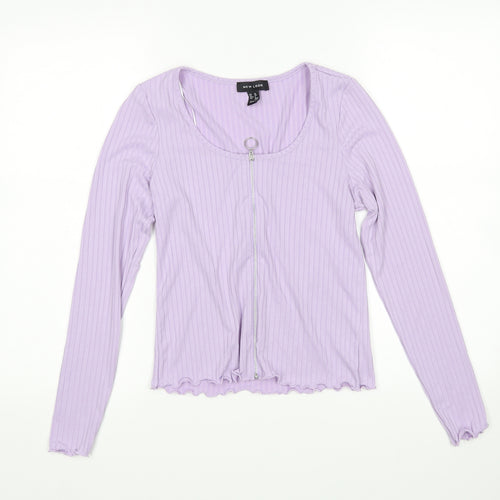 New Look Womens Purple   Full Zip Jumper Size 10