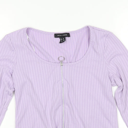 New Look Womens Purple   Full Zip Jumper Size 10