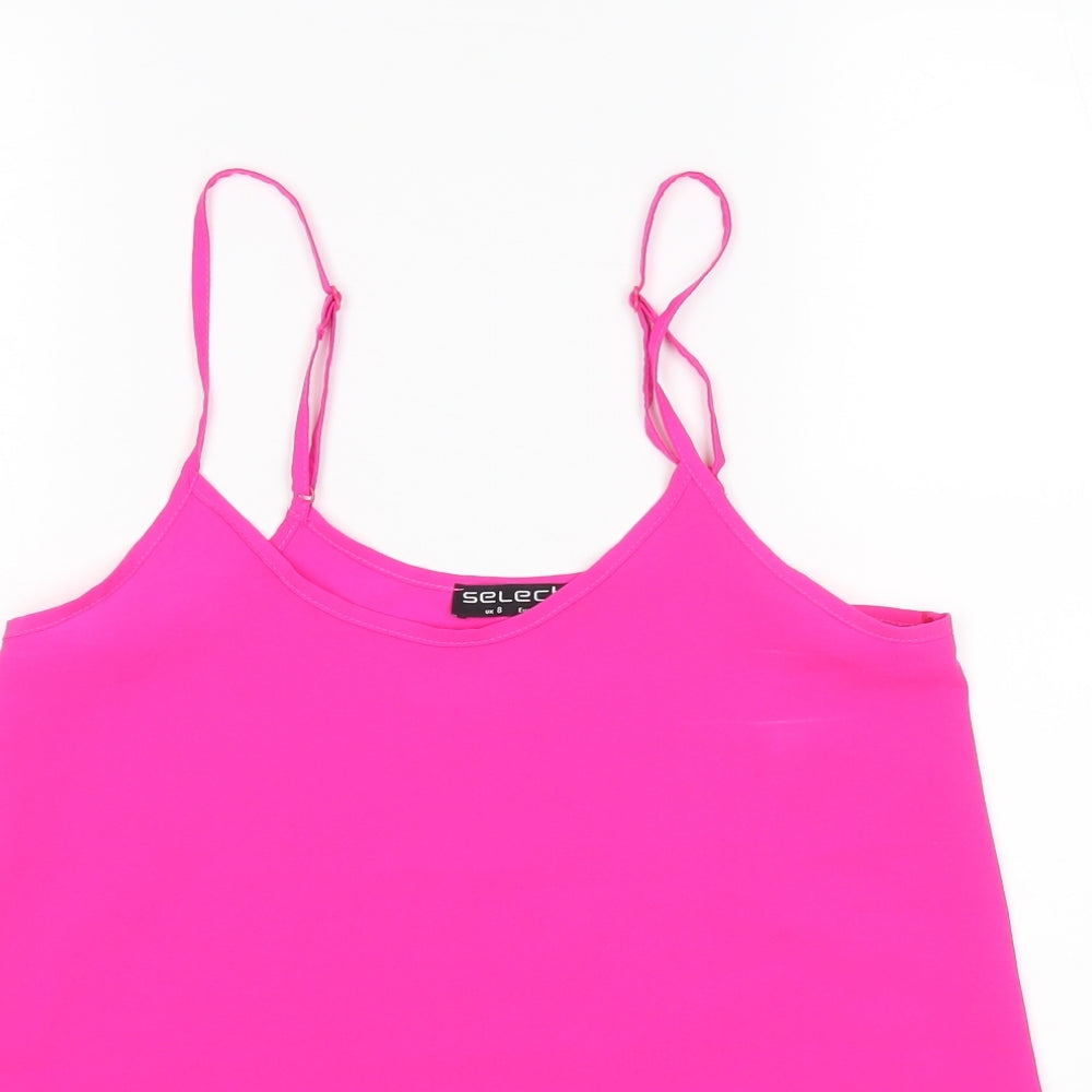 Select Womens Pink   Basic Tank Size 8