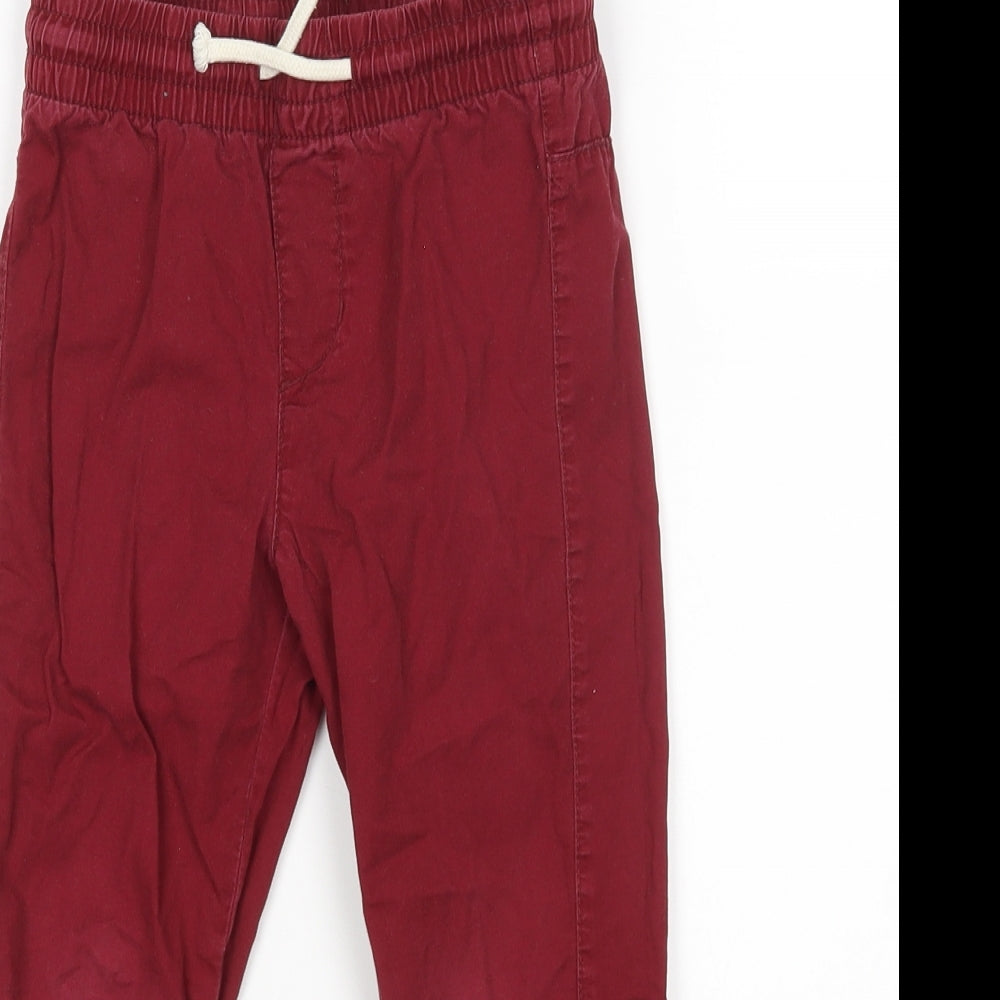 H&M Boys Red   Chino Trousers Size 5 Years