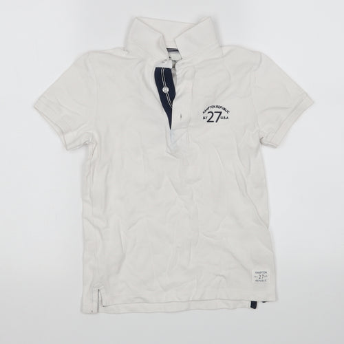 Hampton Republic Boys White   Basic Polo Size 9-10 Years