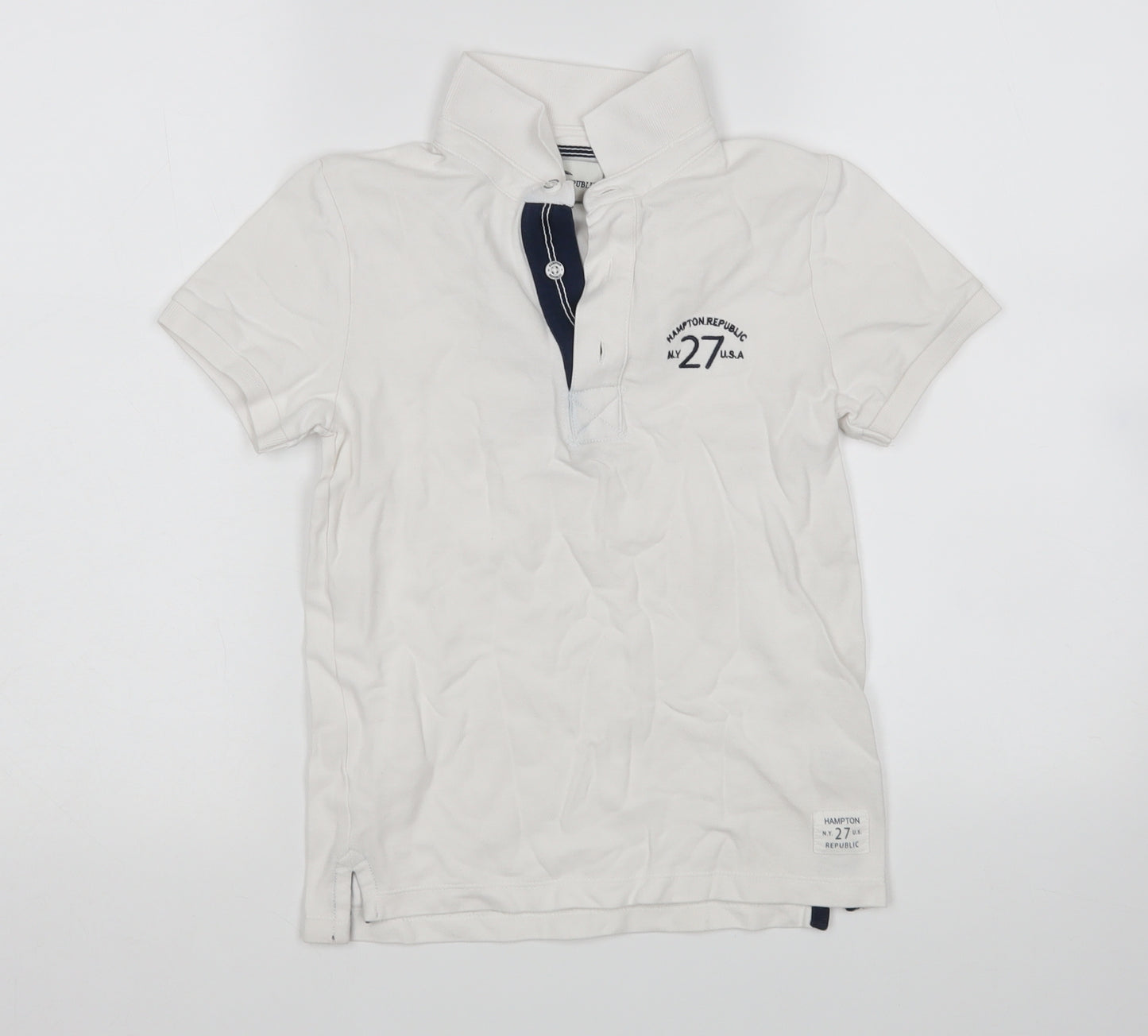 Hampton Republic Boys White   Basic Polo Size 9-10 Years