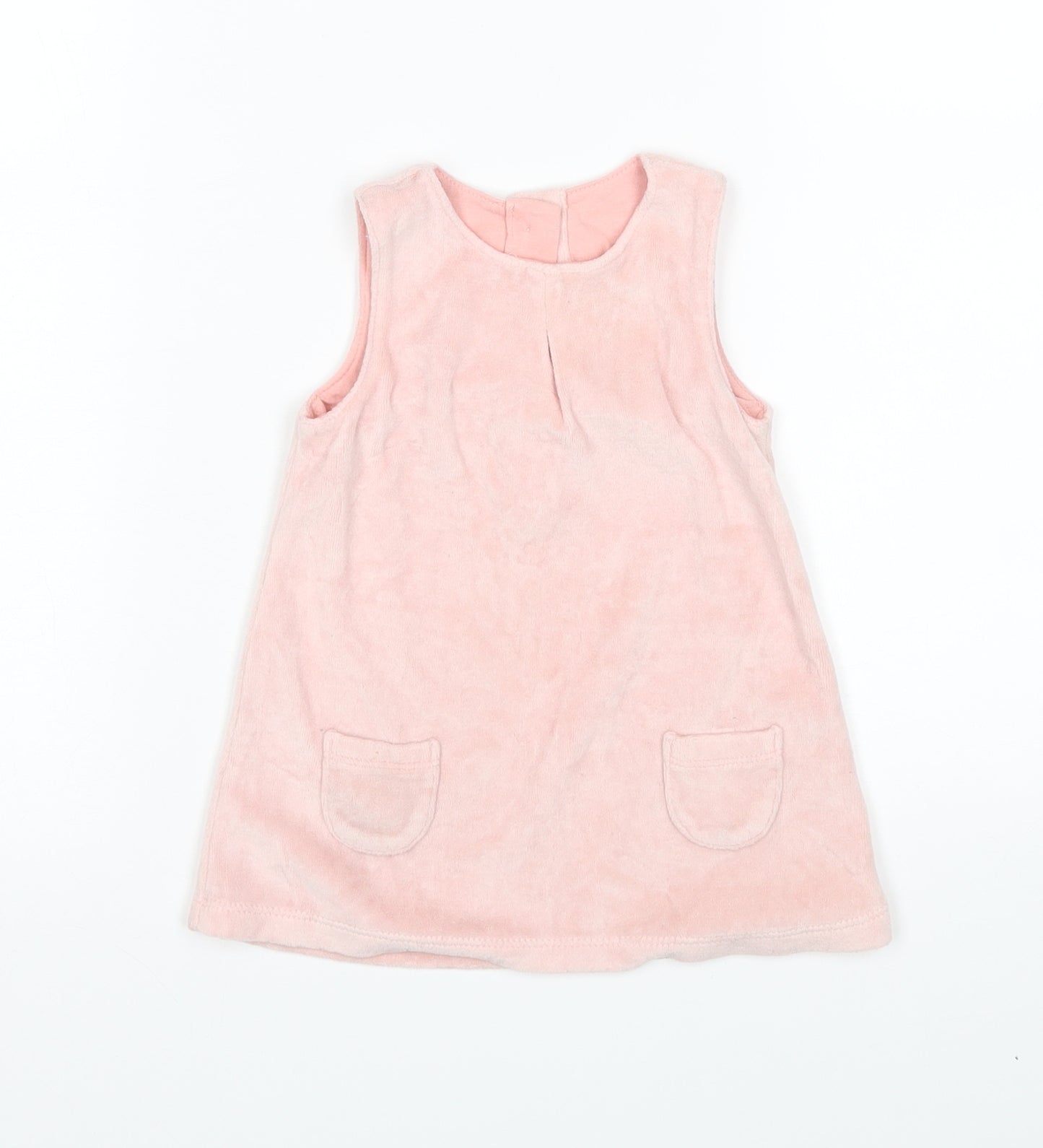 M&S Girls Pink   Pinafore/Dungaree Dress  Size 3-6 Months