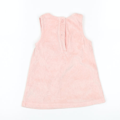 M&S Girls Pink   Pinafore/Dungaree Dress  Size 3-6 Months
